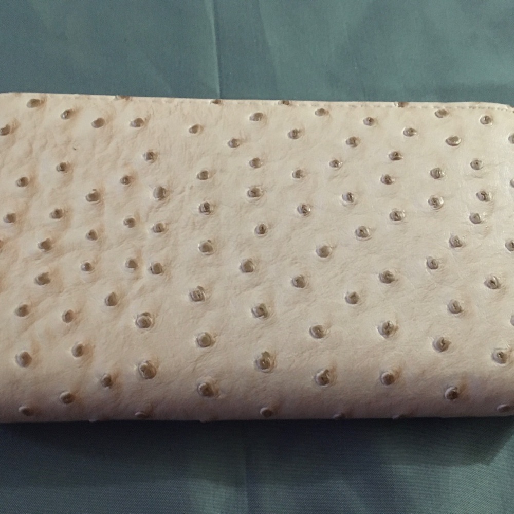 Elegant Cream Textured Clutch